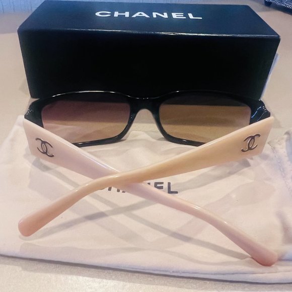 Old Classic Vintage Black and Tan Chanel Sunglasses CH5078  C817/13 - Picture 6 of 13
